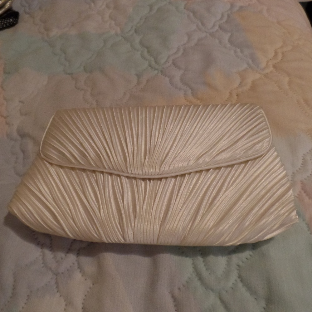 White Satin Evening Purse